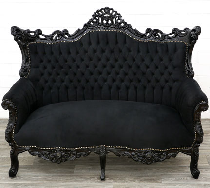 Black-Velvet Luxus Sofa