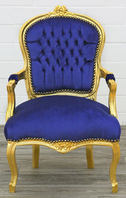 Barockstuhl royal-blau