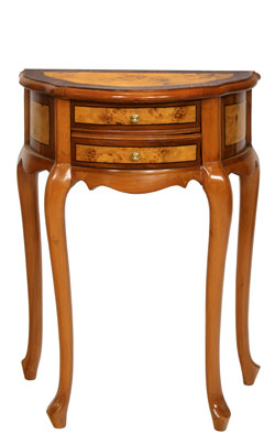 Biedermeier Beistelltisch mit 2-Schubladen Biedermeier Beistelltisch mit 2-Schubladen