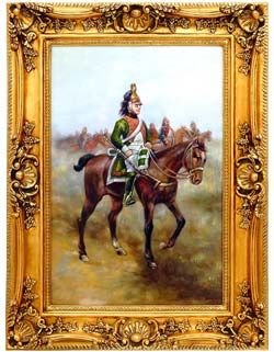 Gemälde eines Kavalleriereiters
