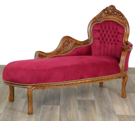 Mahagoni Chaiselongue Sofa rot