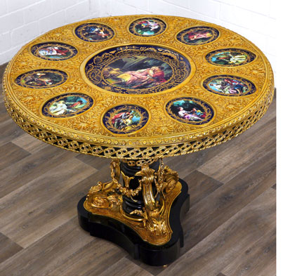 French Sevres Style Ormolu Table