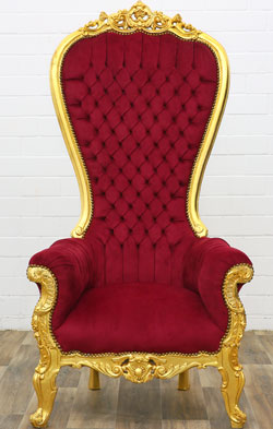 Santa Throne Chair rot-gold