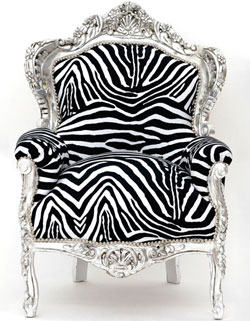 Barocksessel Zebra-Design